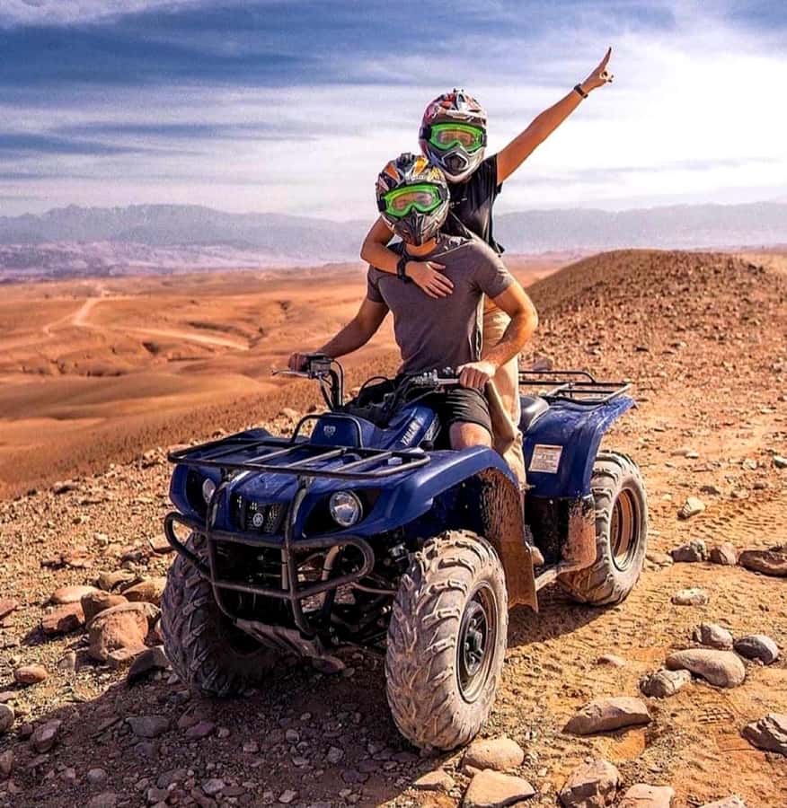 Quad biking in Agafay Desert with lunch & Camel Ride & pool - Berber camp break: mint tea and a taste of everyday life