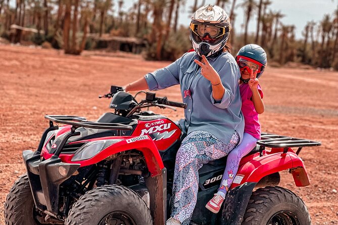 Quad biking in marrakech - What you get in the safety briefing, helmet, mask, and hair net