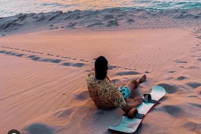Sandboarding with Panoramic Views of the ocean and Agadir Desert - Photos, patience, and first-time confidence