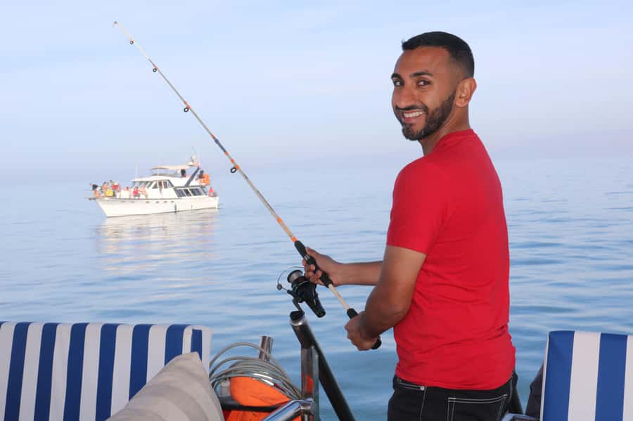 Sea excursion with BBQ, fishing, and swimming - Bay of Agadir scenery and the photo-stop break