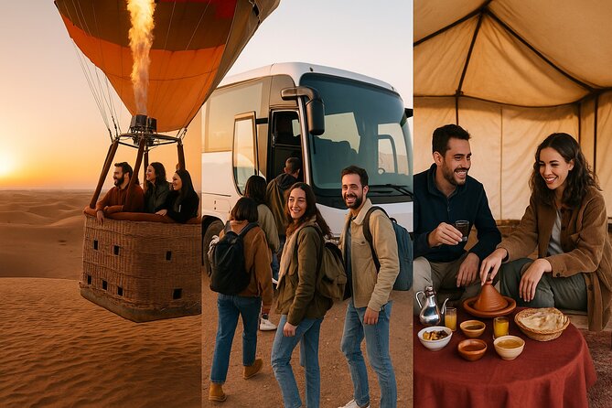 Sunrise Hot Air Balloon Flight over Marrakech +Moroccan Breakfast - After Landing: Traditional Berber Breakfast and Mint Tea Calm