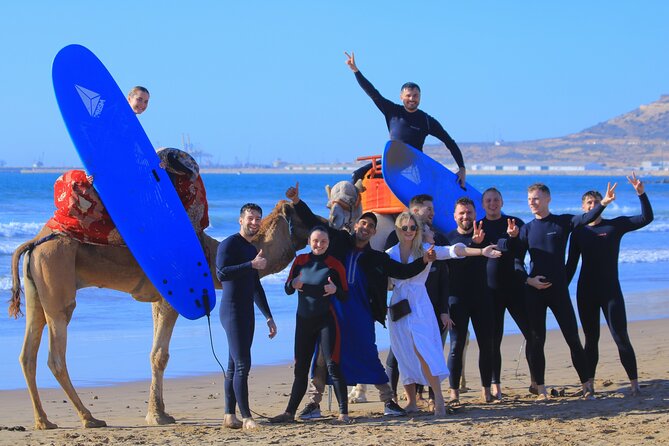 Surf lessons and guiding in Agadir - Group dynamics: private booking, mixed beginner levels
