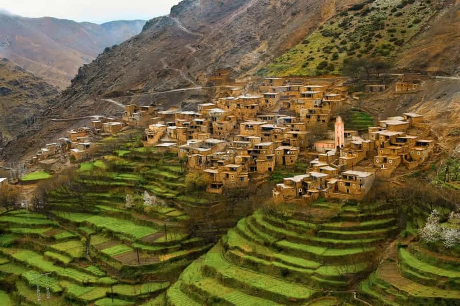 Three valleys, Atlas Mountain, waterfalls & Agafay Desert - Imlil Valley walking: villages, waterfalls, and photo breaks